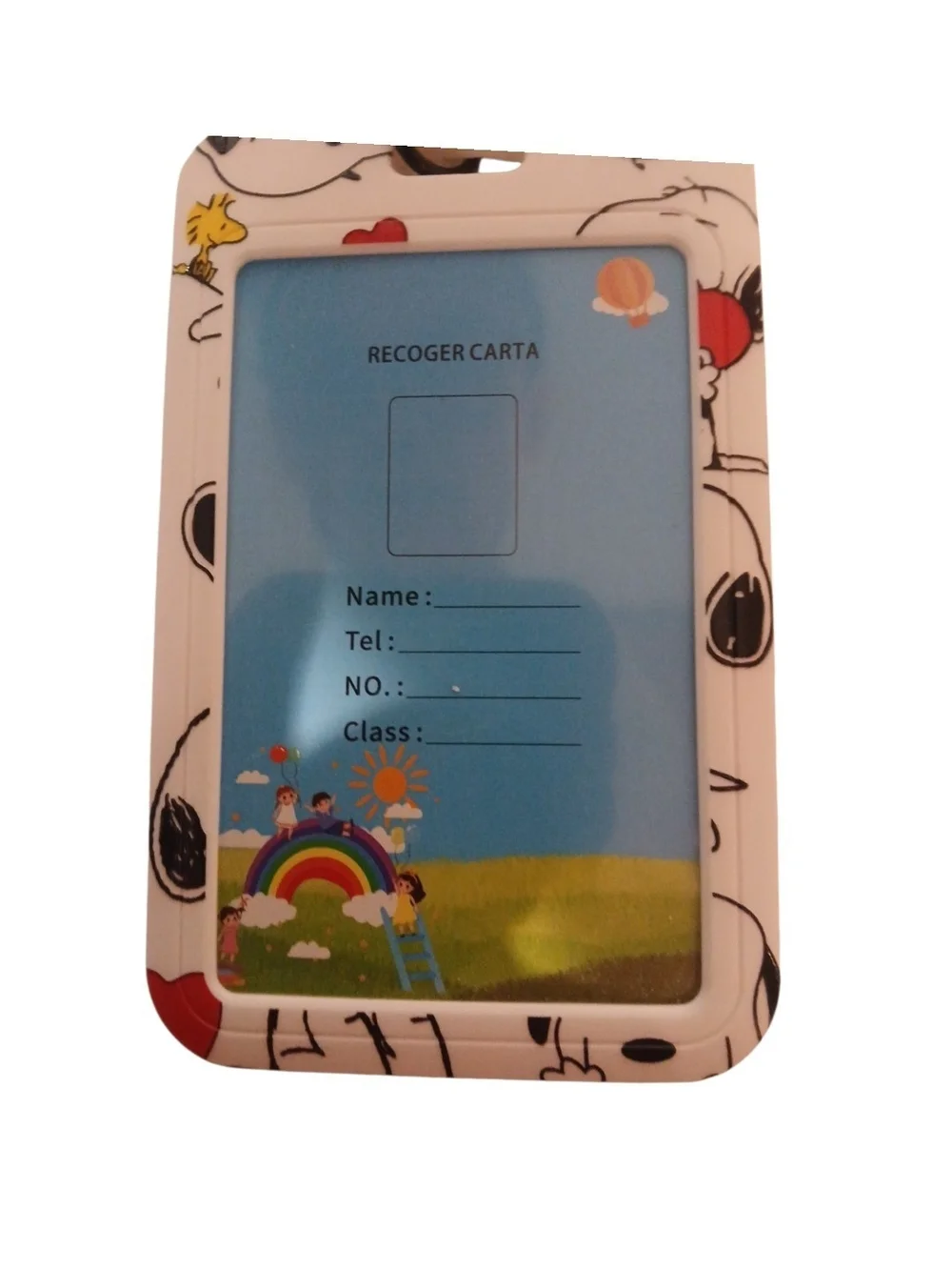 Peanuts - NWT, Snoopy & Woodstock  Lanyard, Adjustable Strap, See Thru ID Holder